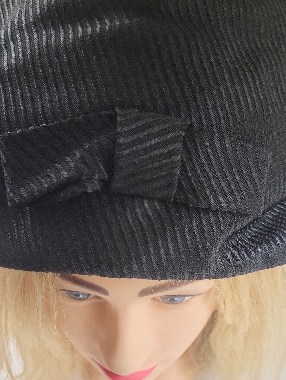 VTG. Classic Black Baker Boy HAT, ONE SIZE - Picture 9 of 9